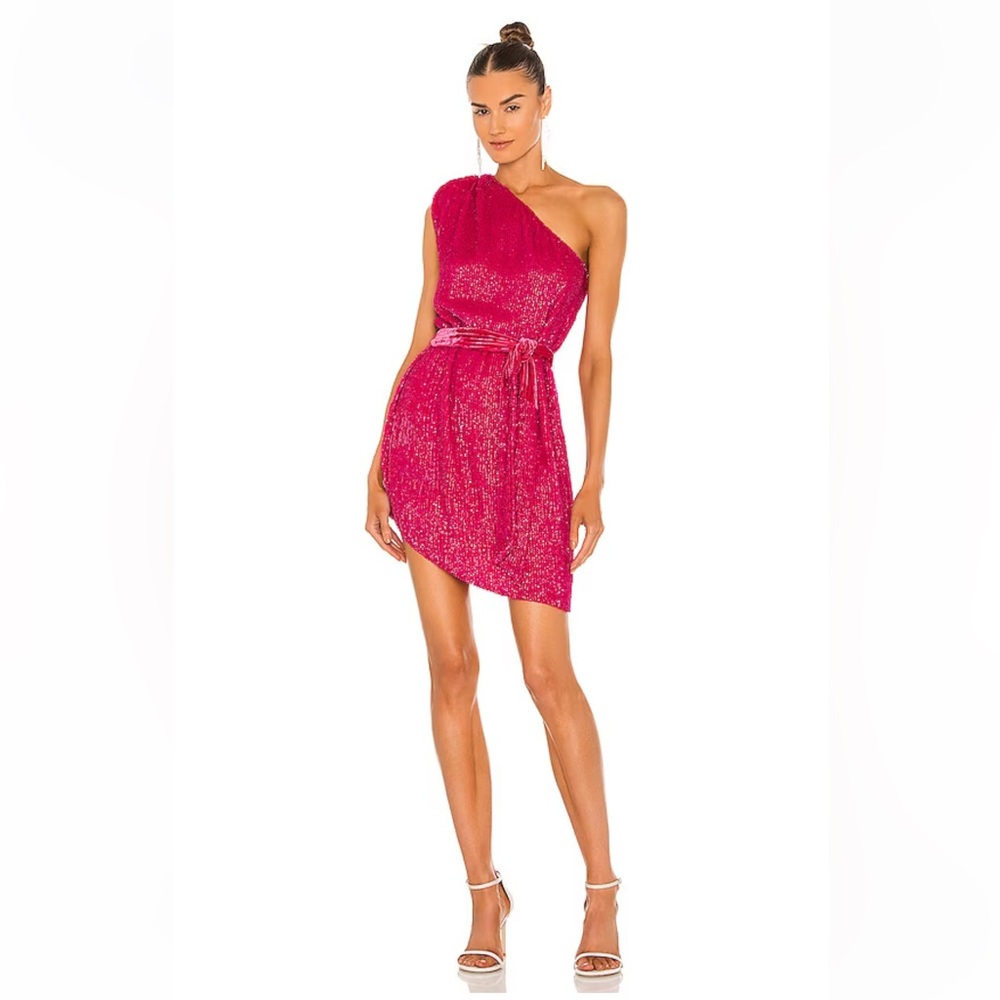 Retrofete Ella dress sequin XS in Hot Pink